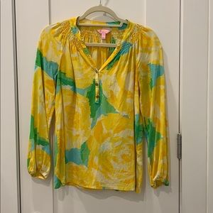 Lilly Pulitzer Yellow First Impressions Elsa Top